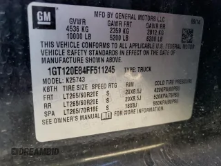 2015 GMC Sierra 2500HD available WiFi Denali with VIN 1GT120E84FF511245, listed as a Copart auction lot 87236204 with 103,574 mi miles and Salvage Title. Bid and sale history available at carsss.com. Image 12.