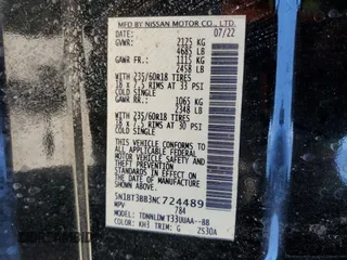 2022 Nissan Rogue SV with VIN 5N1BT3BB3NC724489, listed as a Copart auction lot 42654825 with 37,575 mi miles and Salvage Title. Bid and sale history available at DreamBid. Image 15.