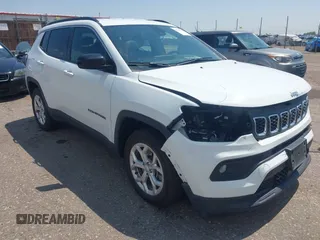 2024 Jeep Compass Latitude with VIN 3C4NJDBN2RT138917, listed as a IAAI auction lot 42761232 with 34,502 mi miles and . Bid and sale history available at DreamBid. Image 1.