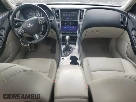2016 Infiniti Q50 Premium with VIN JN1CV7AR7GM251575, listed as a Copart auction lot 55110115 with 238,751 mi miles and Salvage Title. Bid and sale history available at DreamBid. Image 8.