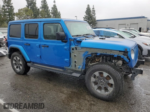 2021 Jeep Wrangler Unlimited Sahara Altitude z VIN 1C4HJXEG7MW728612, wystawiony jako Copart lot #45001535 z przebiegiem 24 027 mil mil oraz Szkoda całkowita • Salvage title. Historia ofert i sprzedaży dostępna na DreamBid. Obrazek 4.