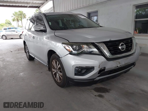 2018 Nissan Pathfinder SL with VIN 5N1DR2MN7JC679155, listed as a IAAI auction lot 42546774 with 105,614 mi miles and . Bid and sale history available at DreamBid. Image 1.