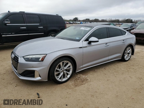 2020 Audi A5 Sportback Premium Plus with VIN WAUCNCF52LA018224, listed as a Copart auction lot 37165944 with 29,722 mi miles. Bid and sale history available at carsss.com. Image 1.