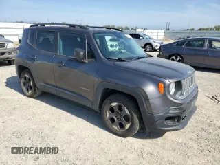 2017 Jeep Renegade Sport with VIN ZACCJAAB1HPF90179, listed as a Copart auction lot 60743035 with 98,776 mi miles and Salvage title. Bid and sale history available at DreamBid. Image 4.