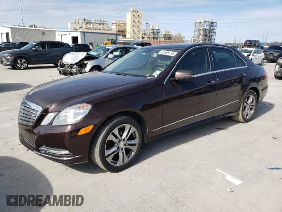 2011 Mercedes-Benz E 350 Luxury with VIN WDDHF5GB6BA465150, listed as a Copart auction lot 45989795 with 95,896 mi miles and Salvage Title. Bid and sale history available at DreamBid. Image 1.