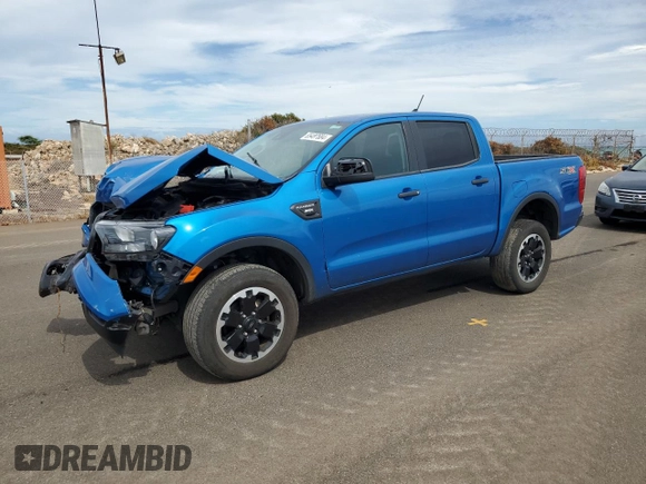 2021 Ford Ranger XL with VIN 1FTER4EH2MLD24086, listed as a Copart auction lot 65487684 with 32,069 mi miles and Salvage Title. Bid and sale history available at carsss.com. Image 1.