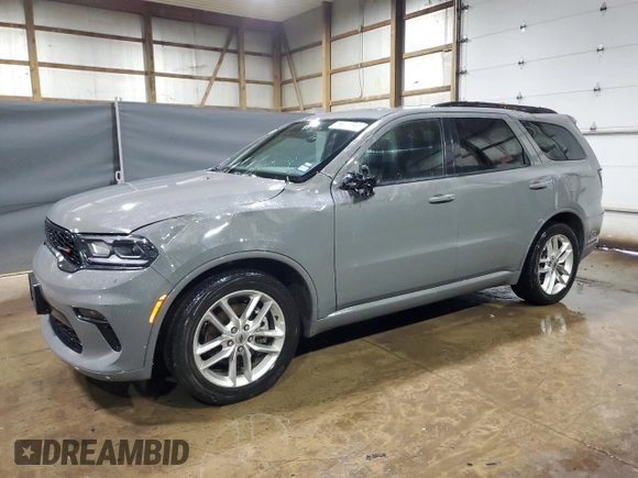2023 Dodge Durango GT Plus with VIN 1C4RDHDG4PC685467, listed as a Copart auction lot 63186935 with 34,739 mi miles and Clean title. Bid and sale history available at DreamBid. Image 1.