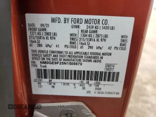 2022 Ford Transit Connect XLT with VIN NM0GE9F25N1509870, listed as a Copart auction lot 50624425 with 14,851 mi miles and Clean title. Bid and sale history available at DreamBid. Image 16.