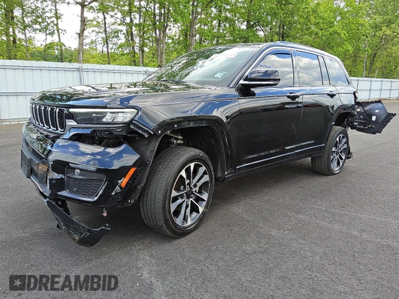 2022 Jeep Grand Cherokee Overland with VIN 1C4RJHDG6N8605367, listed as a Copart auction lot 54535385 with 75,040 mi miles and Clean title. Bid and sale history available at DreamBid. Image 1.