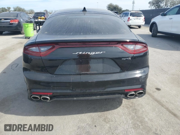 2020 Kia Stinger GT-Line with VIN KNAE15LA6L6083307, listed as a Copart auction lot 42766605 with 52,767 mi miles and Salvage Title. Bid and sale history available at DreamBid. Image 6.