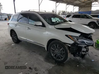 2019 Infiniti QX60 Luxe with VIN 5N1DL0MNXKC558675, listed as a Copart auction lot 44579435 with 45,657 mi miles and Salvage title. Bid and sale history available at DreamBid. Image 4.