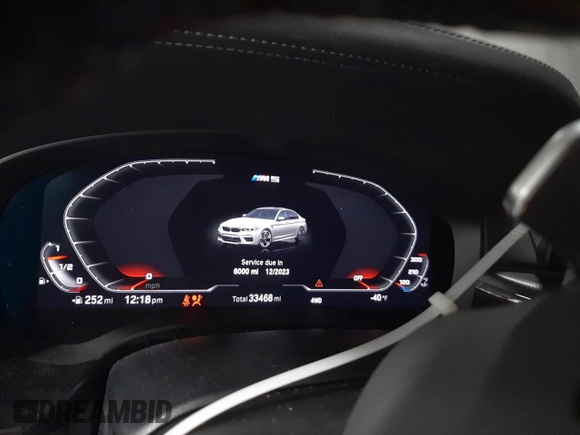 2020 BMW M5 Competition with VIN WBSJF0C04LCD32309, listed as a Copart auction lot 39242833 with 33,468 mi miles. Bid and sale history available at carsss.com. Image 9.
