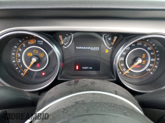 2022 Jeep Wrangler Unlimited Willys with VIN 1C4HJXDN3NW263019, listed as a Copart auction lot 80933014 with 16,231 mi miles and Salvage Title. Bid and sale history available at DreamBid. Image 9.