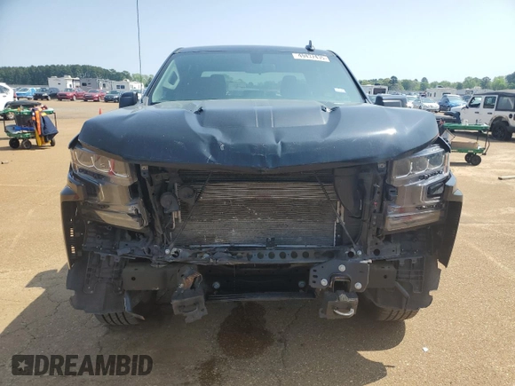 2021 Chevrolet Silverado 1500 RST with VIN 1GCUYEELXMZ422059, listed as a Copart auction lot 49437435 with 27,466 mi miles and Salvage Title. Bid and sale history available at carsss.com. Image 5.