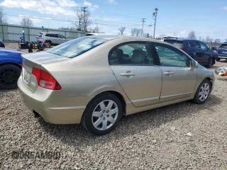 2007 Honda Civic Sdn LX with VIN 1HGFA16527L049887, listed as a Copart auction lot 52969365 with 197,874 mi miles and Salvage Title. Bid and sale history available at carsss.com. Image 3.
