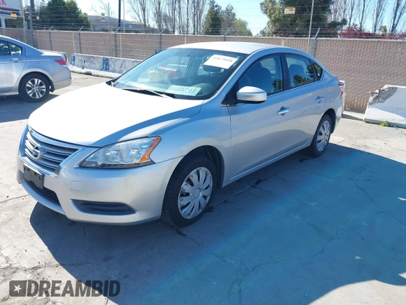 2015 Nissan Sentra S with VIN 3N1AB7AP2FY250683, listed as a IAAI auction lot 41879058 with 106,231 mi miles. Bid and sale history available at carsss.com. Image 2.