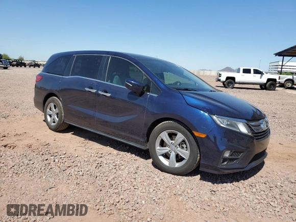 2019 Honda Odyssey EX with VIN 5FNRL6H58KB088138, listed as a Copart auction lot 59811345 with 75,559 mi miles and Salvage title. Bid and sale history available at DreamBid. Image 4.
