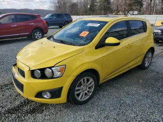 2016 Chevrolet Sonic LT with VIN 1G1JC6SB0G4101838, listed as a Copart auction lot 87365014 with 129,357 mi miles and Clean Title. Bid and sale history available at carsss.com. Image 1.