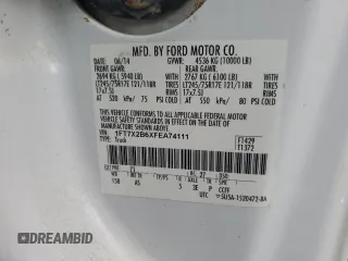 2015 Ford F-250 XLT with VIN 1FT7X2B6XFEA74111, listed as a Copart auction lot 52918695 with 114,522 mi miles and Salvage title. Bid and sale history available at DreamBid. Image 12.