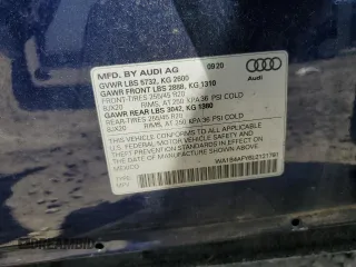 2020 Audi SQ5 Premium Plus with VIN WA1B4AFY6L2121781, listed as a Copart auction lot 62810055 with 74,626 mi miles and Non repairable. Bid and sale history available at DreamBid. Image 13.