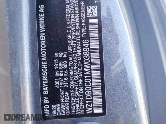 2021 Toyota GR Supra 3.0 with VIN WZ1DB0C01MW038946, listed as a Copart auction lot 63169054 with 46,321 mi miles and Salvage Title. Bid and sale history available at carsss.com. Image 13.