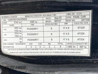 2004 Cadillac DeVille Limousine z VIN 1GEEH90Y24U550055, wystawiony jako Copart lot #42157535 z przebiegiem 44 344 mil mil oraz Czysty tytuł • Clean title. Historia ofert i sprzedaży dostępna na DreamBid. Obrazek 10.