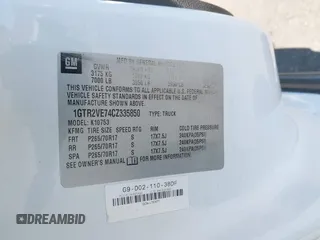 2012 GMC Sierra 1500 SLE z VIN 1GTR2VE74CZ335850, wystawiony jako IAAI lot #42214852 z przebiegiem Nie podano mil oraz . Historia ofert i sprzedaży dostępna na DreamBid. Obrazek 9.