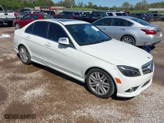 2009 Mercedes-Benz C-Class 3.0L Sport with VIN WDDGF54X39F279137, listed as a IAAI auction lot 41978124 with 139,658 mi miles. Bid and sale history available at carsss.com. Image 1.