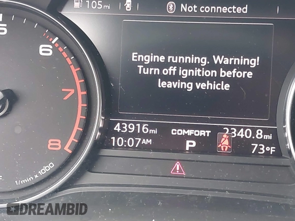 2020 Audi Q5 Premium with VIN WA1ANAFY6L2105007, listed as a IAAI auction lot 42400742 with 43,916 mi miles and . Bid and sale history available at DreamBid. Image 16.