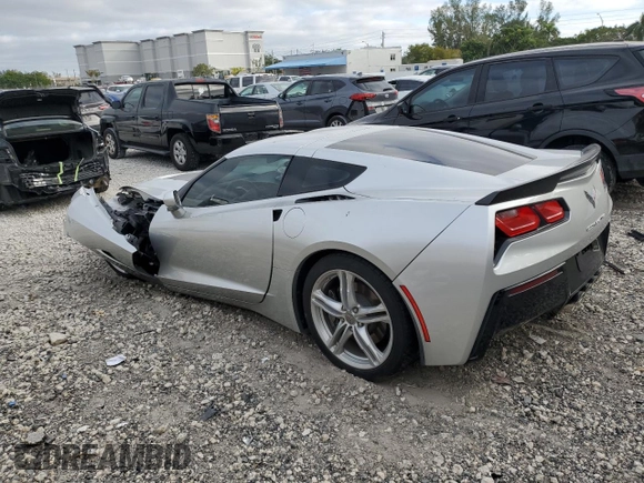 2017 Chevrolet Corvette 3LT with VIN 1G1YF2D74H5114188, listed as a Copart auction lot 41438495 with 44,569 mi miles and Clean Title. Bid and sale history available at carsss.com. Image 2.