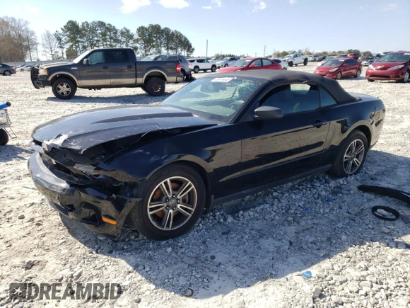 2012 Ford Mustang V6 with VIN 1ZVBP8EM1C5212795, listed as a Copart auction lot 49974445 with 105,197 mi miles and Salvage Title. Bid and sale history available at carsss.com. Image 1.