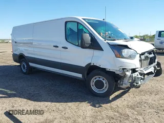 2023 Ford Transit Cargo with VIN 1FTYE1Y82PKA84762, listed as a IAAI auction lot 41718720 with 21,029 mi miles and . Bid and sale history available at DreamBid. Image 1.