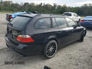 2006 BMW 5 Series 530xi with VIN WBANN73516CN00101, listed as a Copart auction lot 75355904 with 121,893 mi miles and Salvage Title. Bid and sale history available at carsss.com. Image 3.
