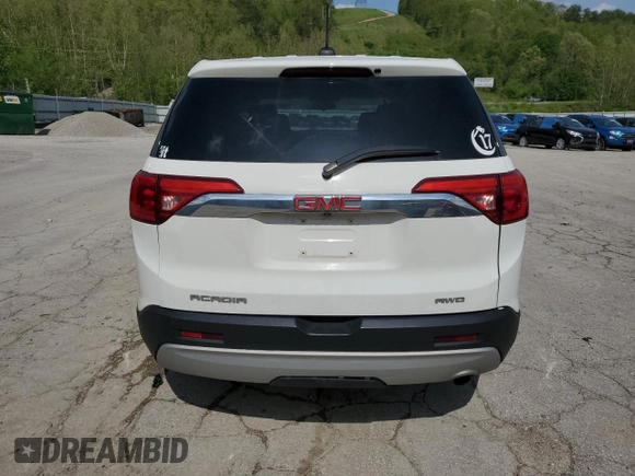 2018 GMC Acadia SLE with VIN 1GKKNRLA7JZ143208, listed as a Copart auction lot 55074595 with 67,027 mi miles and Salvage title. Bid and sale history available at DreamBid. Image 6.