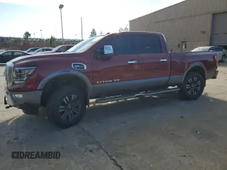 2021 Nissan Titan SV z VIN 1N6AA1FBXMN513634, wystawiony jako Copart lot #41454345 z przebiegiem 110 134 mil mil oraz Szkoda całkowita • Salvage title. Historia ofert i sprzedaży dostępna na DreamBid. Obrazek 1.