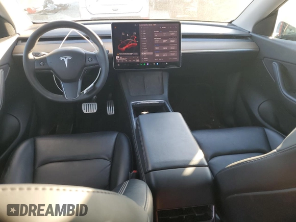 2022 Tesla Model Y Performance with VIN 7SAYGDEF2NF323142, listed as a Copart auction lot 48218235 with 43,524 mi miles and Salvage Title. Bid and sale history available at DreamBid. Image 8.