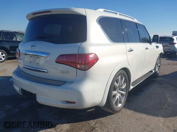 2013 Infiniti QX56 with VIN JN8AZ2NF7D9531219, listed as a IAAI auction lot 41000302 with 238,443 mi miles and . Bid and sale history available at DreamBid. Image 4.