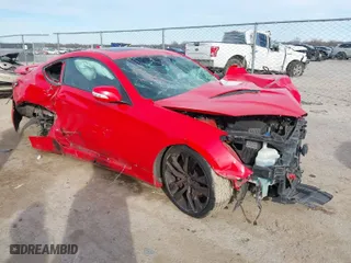 2013 Hyundai Genesis Coupe 3.8 R-Spec with VIN KMHHU6KJ9DU080490, listed as a IAAI auction lot 41242595 with 1 mi miles. Bid and sale history available at carsss.com. Image 1.