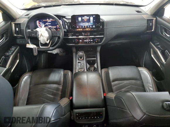 2023 Nissan Pathfinder Platinum with VIN 5N1DR3DK9PC208581, listed as a Copart auction lot 60142655 with 41,442 mi miles and Salvage title. Bid and sale history available at DreamBid. Image 8.