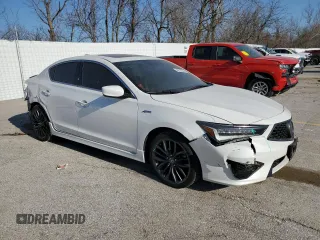 2021 Acura ILX w/Premium/A-SPEC Package with VIN 19UDE2F86MA005569, listed as a Copart auction lot 48522505 with 80,198 mi miles and Salvage Title. Bid and sale history available at carsss.com. Image 4.