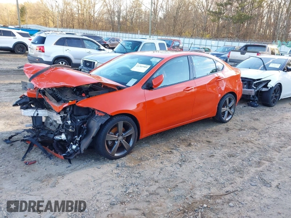 2015 Dodge Dart GT with VIN 1C3CDFEB4FD228331, listed as a IAAI auction lot 41303909 with 41,916 mi miles. Bid and sale history available at carsss.com. Image 2.