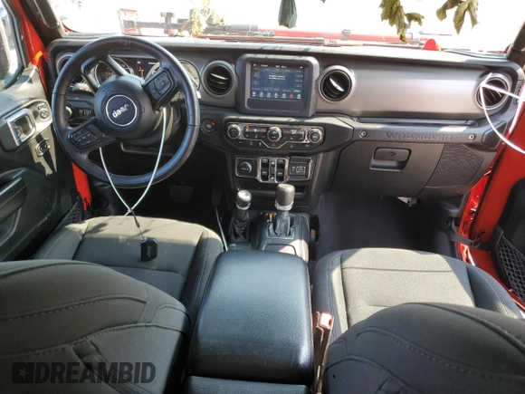 2021 Jeep Wrangler Unlimited Willys with VIN 1C4HJXDG8MW650763, listed as a Copart auction lot 59515805 with 52,749 mi miles and Salvage title. Bid and sale history available at DreamBid. Image 8.