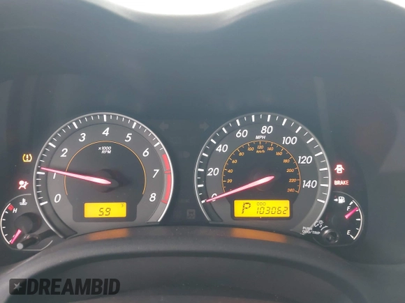 2010 Toyota Corolla with VIN 2T1BU4EE5AC461615, listed as a IAAI auction lot 42455155 with 103,062 mi miles and . Bid and sale history available at DreamBid. Image 7.