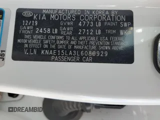 2020 Kia Stinger GT-Line with VIN KNAE15LA3L6080929, listed as a Copart auction lot 45218465 with 61,072 mi miles and Salvage Title. Bid and sale history available at DreamBid. Image 13.