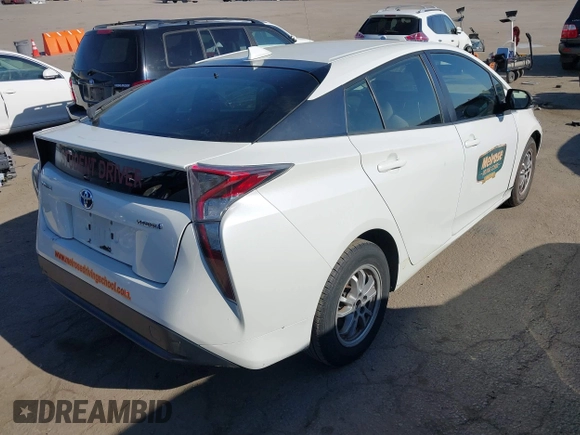2016 Toyota Prius Two with VIN JTDKBRFUXG3001716, listed as a IAAI auction lot 42009763 with 177,132 mi miles and . Bid and sale history available at carsss.com. Image 4.