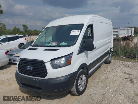 2019 Ford Transit with VIN 1FTYR2CM8KKA88497, listed as a IAAI auction lot 38875548 with 34,137 mi miles. Bid and sale history available at carsss.com. Image 2.