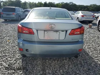 2008 Lexus IS 250 with VIN JTHBK262682078241, listed as a Copart auction lot 54893905 with 107,505 mi miles and Salvage Title. Bid and sale history available at carsss.com. Image 6.