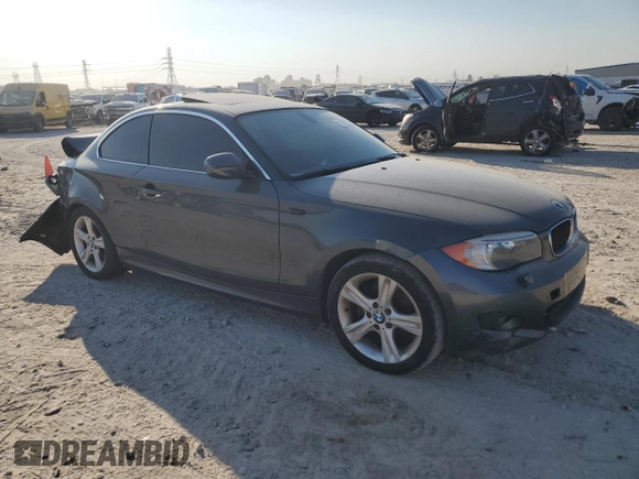 2013 BMW 1 Series 128i with VIN WBAUP7C52DVP24761, listed as a Copart auction lot 74695554 with Not Provided miles and Salvage Title. Bid and sale history available at carsss.com. Image 4.