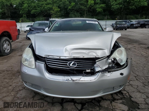 2004 Lexus SC 430 with VIN JTHFN48Y240049296, listed as a Copart auction lot 55648765 with 146,788 mi miles and Salvage title. Bid and sale history available at DreamBid. Image 5.