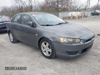 2008 Mitsubishi Lancer DE with VIN JA3AU26U48U012900, listed as a IAAI auction lot 41988059 with 216,797 mi miles. Bid and sale history available at carsss.com. Image 1.